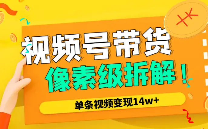 视频号口播实拍带货，单条视频变现14w+，像素级拆解！_网创工坊