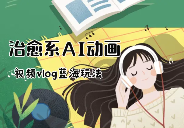 治愈系AI动画视频vlog蓝海玩法，电脑手机双端教程(含素材)_网创工坊