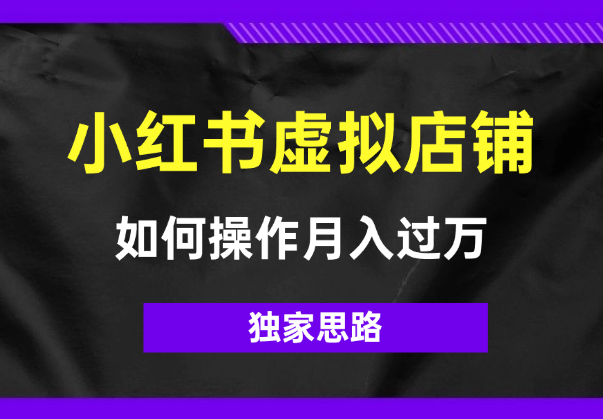 独家思路：如何操作一家月入过万的小红书虚拟店铺_网创工坊