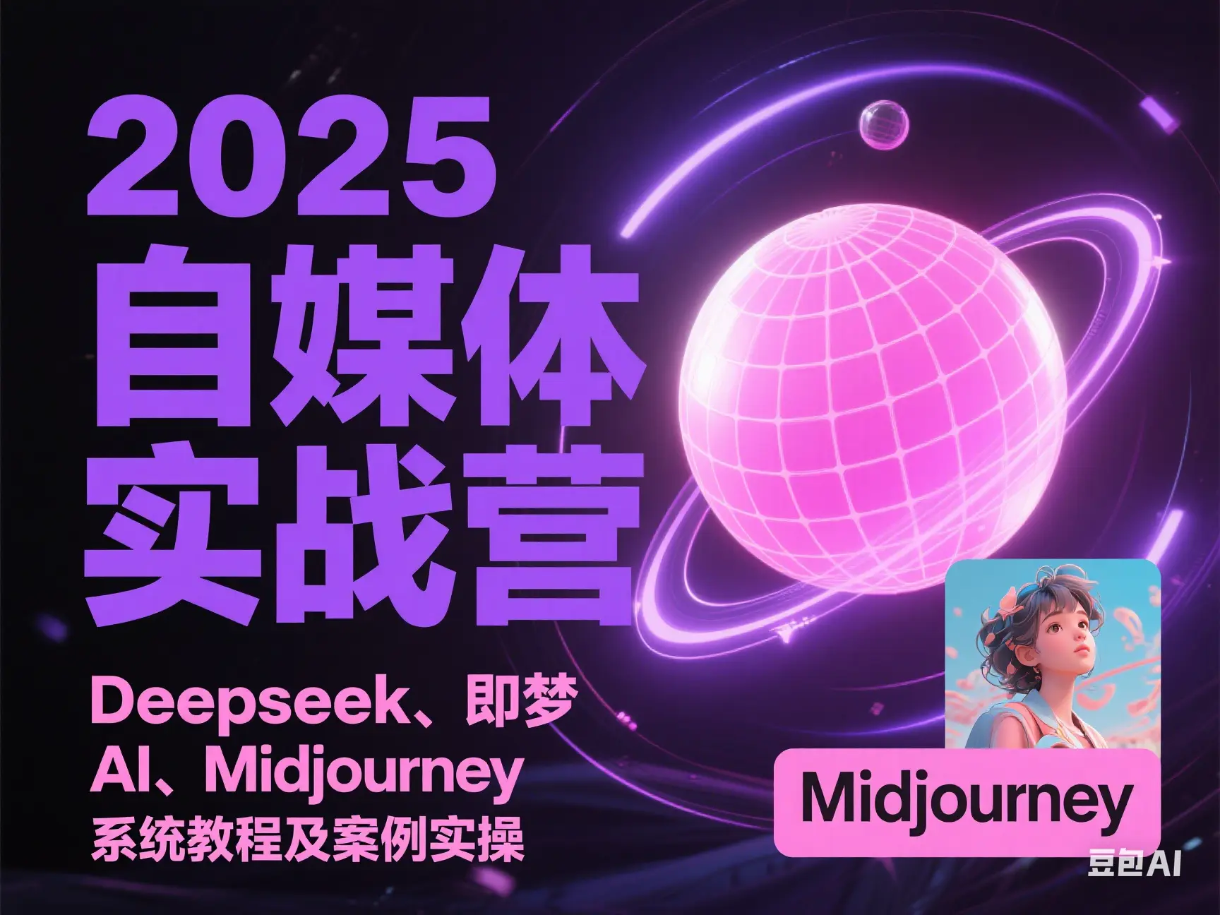 2025自媒体实战营，Deepseek、即梦 AI、Midjourney系统教程及案例实操_网创工坊