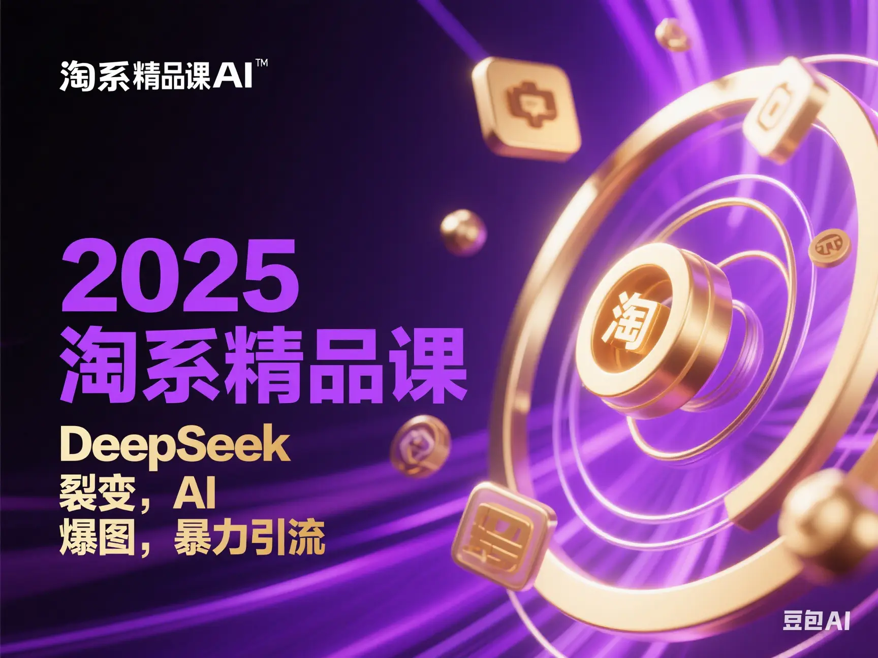 2025 淘系精品课，DeepSeek 裂变，AI 爆图，暴力引流_网创工坊