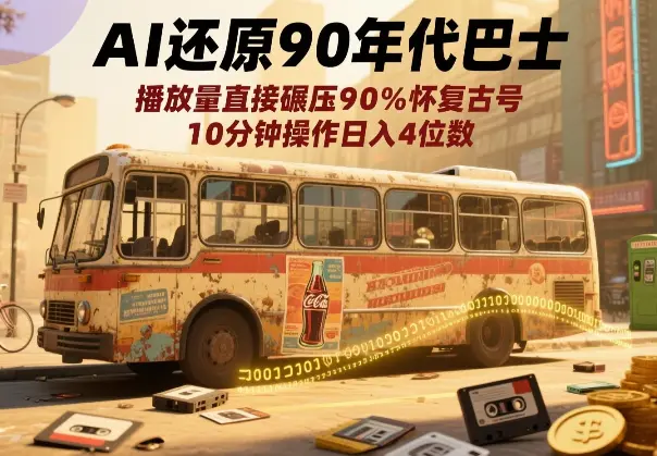 AI还原90年代巴士，一帧就让70后泪崩，播放量碾压90%怀旧号_网创工坊