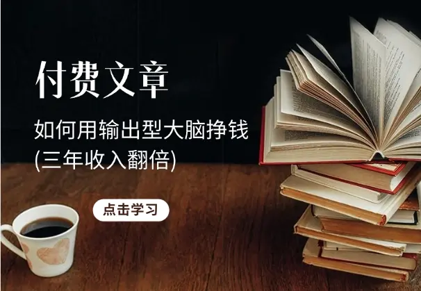 付费文章：如何用输出型大脑挣钱(三年收入翻倍)_网创工坊