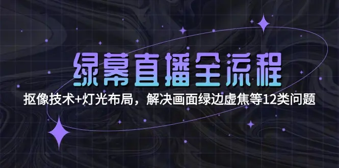 绿幕直播全流程：抠像技术+灯光布局，解决画面绿边虚焦等12类问题_网创工坊
