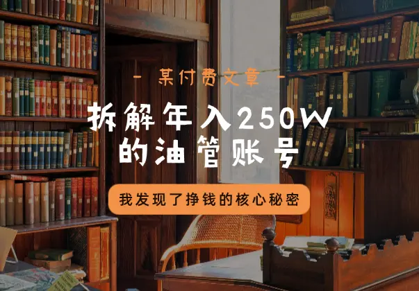 付费文章：拆解一个年入250W的油管账号，我发现了挣钱的核心秘密_网创工坊