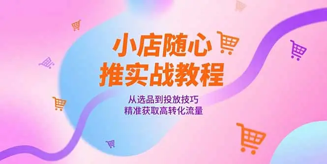 小店随心推实战教程，从选品到投放技巧，精准获取高转化流量_网创工坊