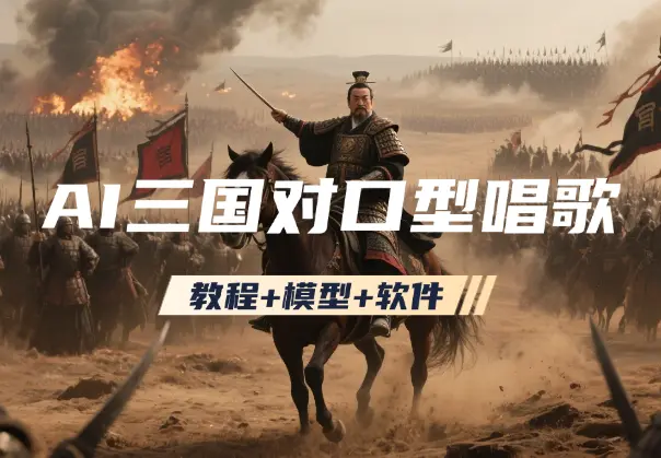 AI三国对口型唱歌教程+模型+软件，音色克隆全流程_网创工坊