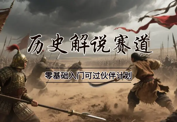 历史解说蓝海赛道，机会多多，适合零基础入门，可过伙伴计划_网创工坊