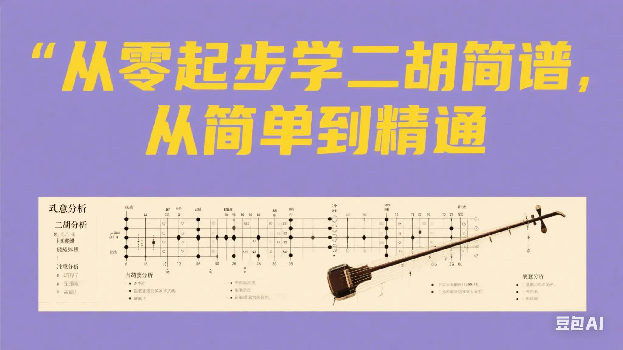 售价1280元的课程，从零起步学二胡简谱，从简单到精通_网创工坊