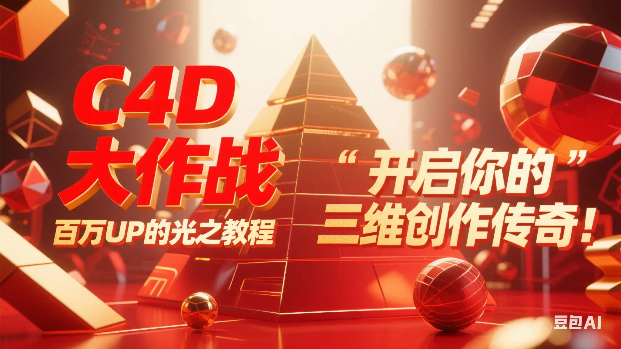 C4D大作战：百万UP的光之教程——开启你的三维创作传奇_网创工坊