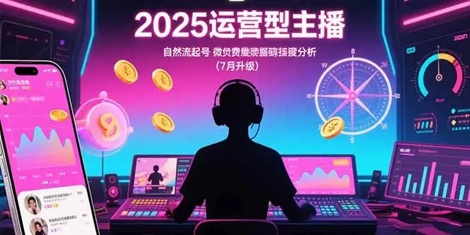 2025运营型主播：自然流起号，微付费投放技巧，罗盘数据深度解析(7月更新)_网创工坊