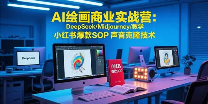 AI绘画商业实战营：DeepSeek/Midjourney/教学 小红书爆款SOP 声音克隆技术_网创工坊