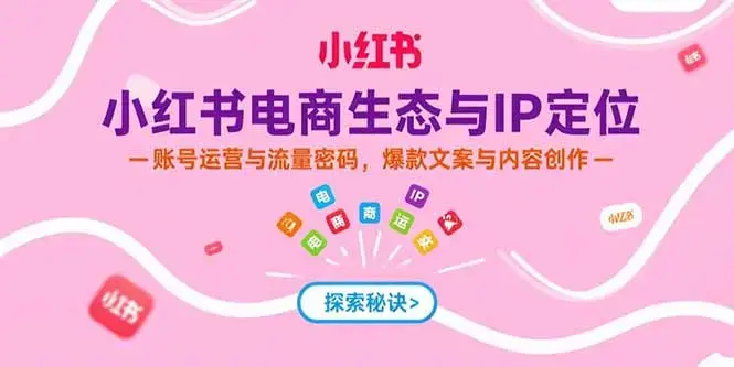 小红书电商生态与IP定位，账号运营与流量密码，爆款文案与内容创作_云峰项目库