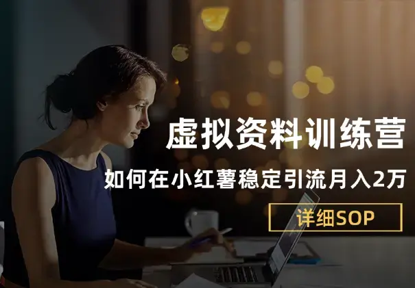 虚拟资料训练营，如何在小红薯稳定引流月入2万_云峰项目库