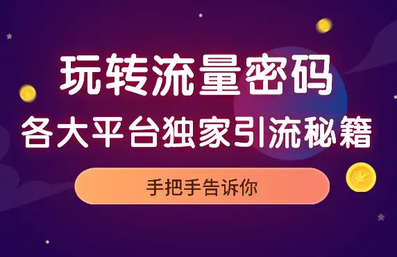 玩转流量密码：各大平台独家引流秘籍，手把手告诉你【图文】_云峰项目库