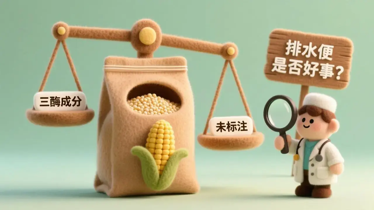 为什么玉米胚芽粉包装上没标上三酶成分？喝了后“排水便”真的是好事吗？_轻养有术