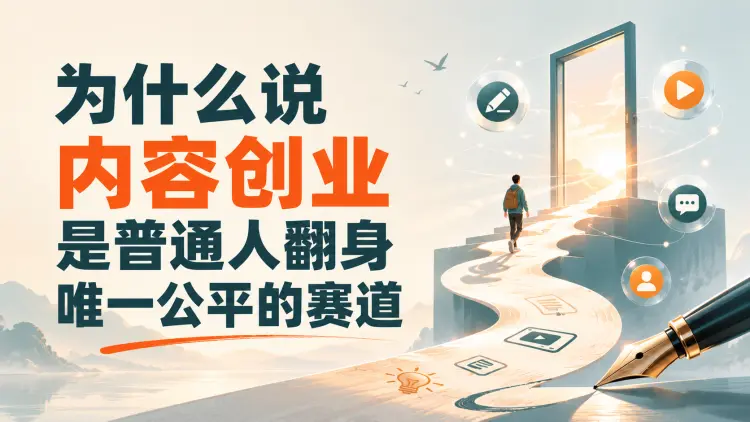 为什么说内容创业，是普通人翻身唯一公平的赛道-知峰笔记