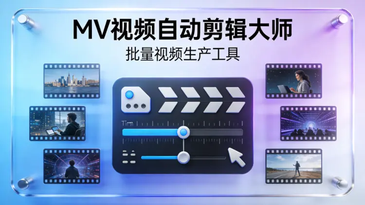 2026自媒体必备神器：MV视频自动剪辑大师，AI全自动批量混剪，效率提升10倍