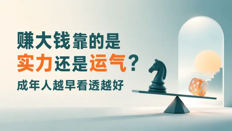 赚大钱靠的是实力还是运气?成年人越早看透越好-知峰笔记