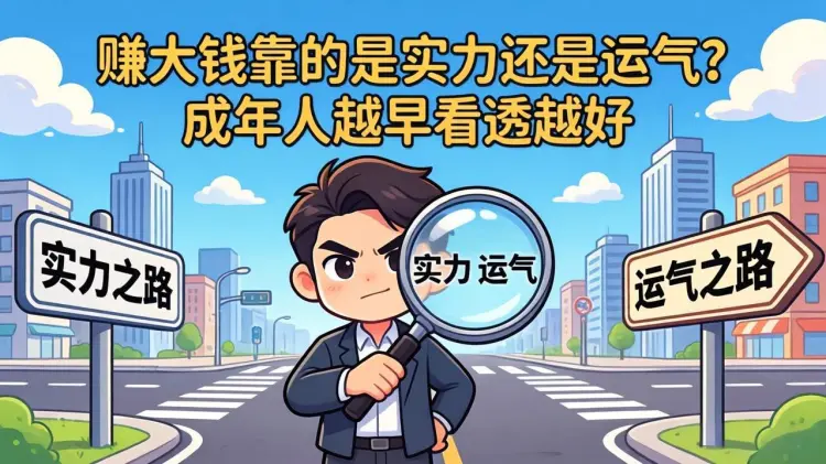 赚大钱靠的是实力还是运气？成年人越早看透越好-知峰笔记