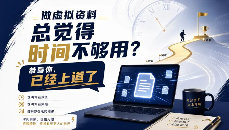 做虚拟资料总觉得时间不够用？恭喜你，已经上道了-知峰笔记