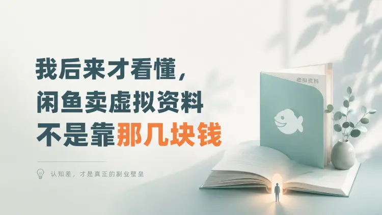 我后来才看懂,闲鱼卖虚拟资料不是靠那几块钱-知峰笔记