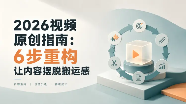 2026视频原创指南:6步重构让内容摆脱搬运感-知峰笔记