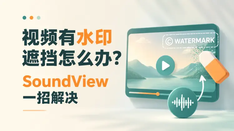 视频有水印遮挡怎么办？SoundView一招解决-知峰笔记